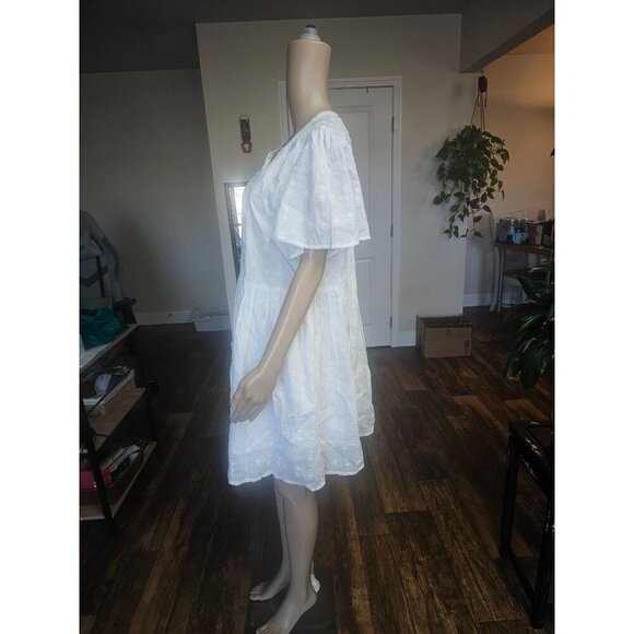 Sundance Cotton Textured Flared Sleeves Mini Dress M - Picture 5 of 7